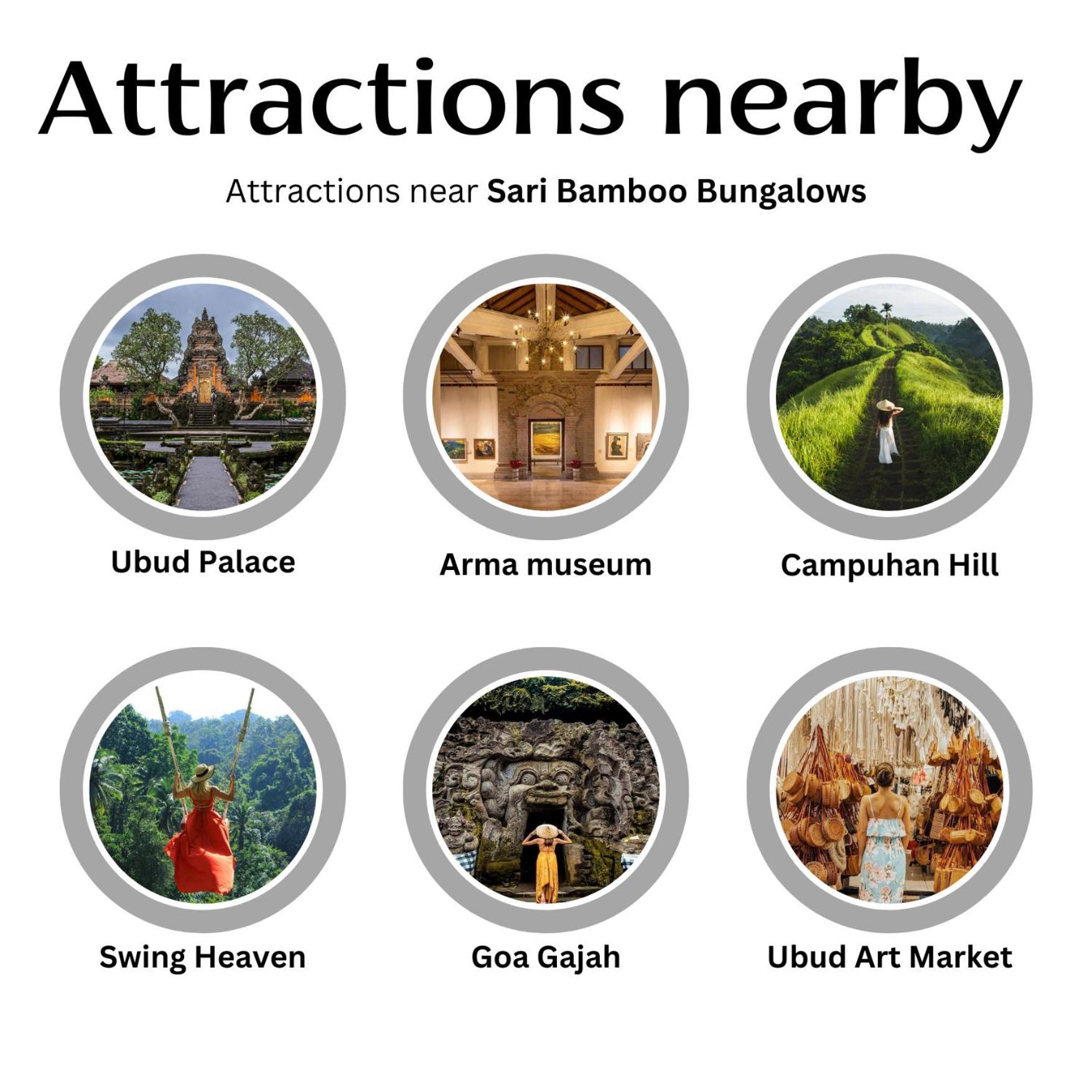 Sari Bamboo Bungalows Ubud Dış mekan fotoğraf